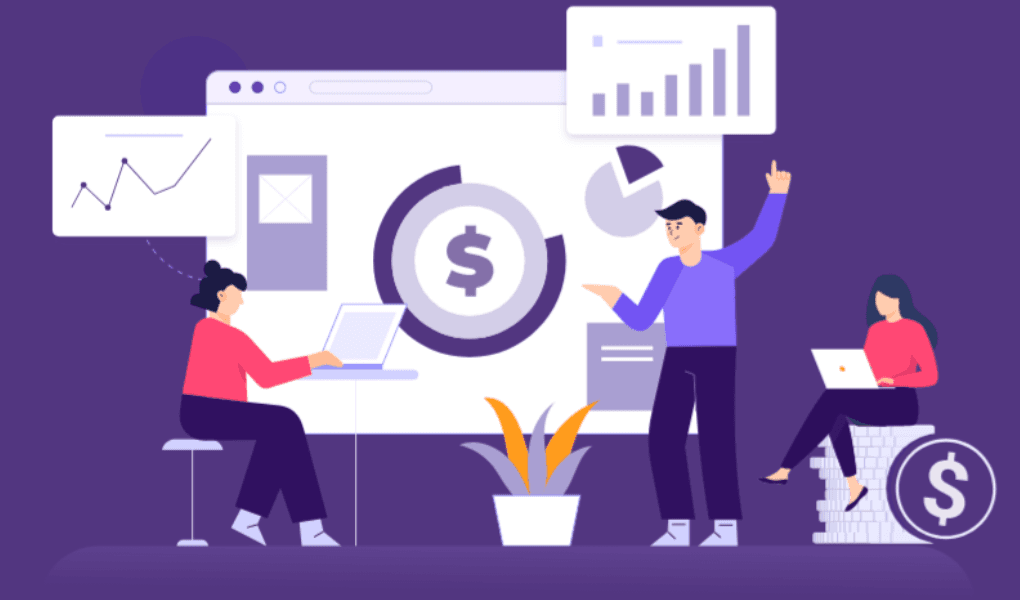 Investors analyzing cryptocurrency market data and portfolio growth
